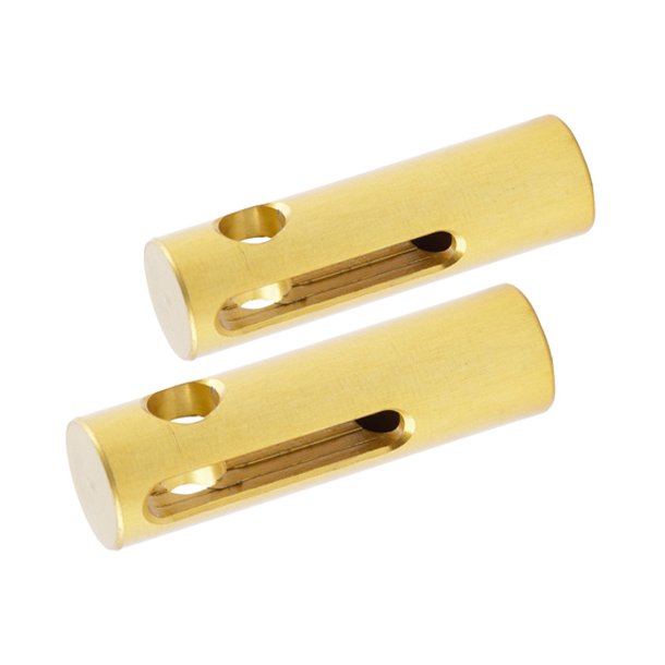 Aluminium top pins "gold" / Patent propper, aluminium gold anodized