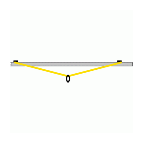 Boom bridle 3mm vectran w stainless steel ring / Hanefod i vectran m. ring