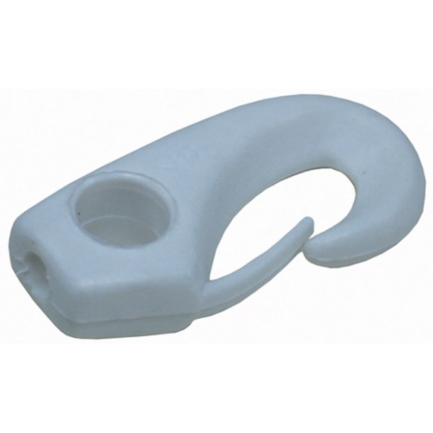Plastic hook for securing items / Nylon krog, 8mm