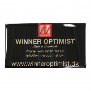 Winner Logo Plate 3D, Black 45*81mm