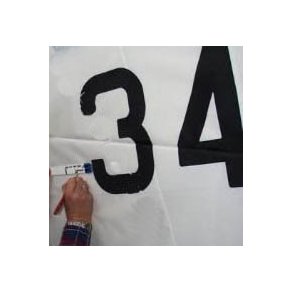 Mounting sailnumbers opti sail