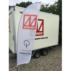 Winner Beach Flag white