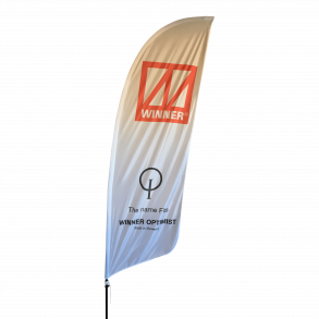 Winner Beach Flag white